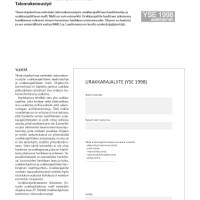 RT 103234, Urakkarajaliitteen laatiminen. Talonrakennustyö. (YSE 1998 asiakirjamalli)