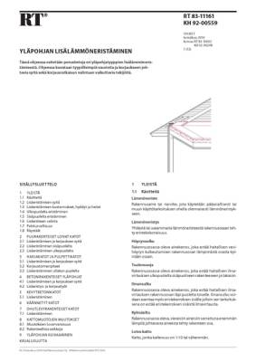 RT 83-11161, Yläpohjan lisälämmöneristäminen