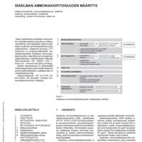 RT 14-10775, Sisäilman ammoniakkipitoisuuden määritys