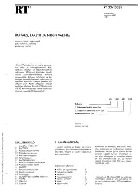 RT 33-10386, Rappaus, laastit ja niiden valinta