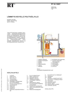 RT 52-10857, Lämmitys kevyellä polttoöljyllä