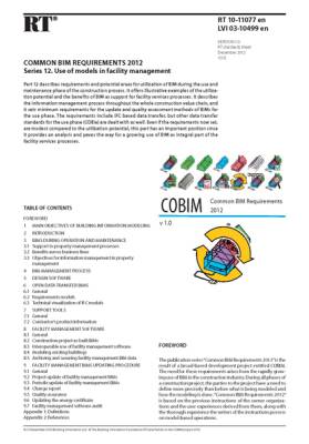 RT 10-11077 en, Common BIM Requirements 2012. Series 12. Use of models in facility management (Version 1.0, 2012)