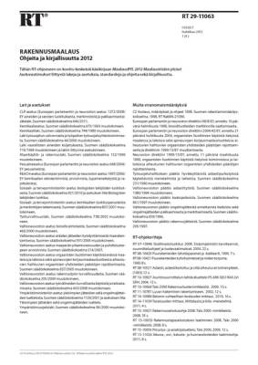 RT 29-11063, Rakennusmaalaus. Ohjeita ja kirjallisuutta 2012
