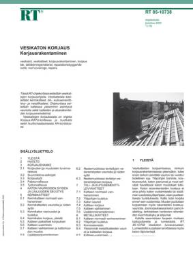 RT 85-10738, Vesikaton korjaus. Korjausrakentaminen