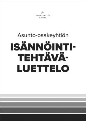 Asunto-osakeyhtiön isännöintitehtäväluettelo