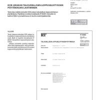 RT 16-10757, KVR-urakan taloudellisen loppuselvityksen pöytäkirjan laatiminen. (YSE 1998 asiakirjamalli)