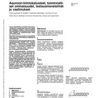 RT 47-10217, SFS 4969, Asunnon kiintokalusteet, toiminnalliset ominaisuudet, testausmenetelmät ja vaatimukset