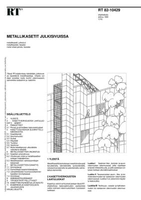 RT 82-10429, Metallikasetit julkisivuissa
