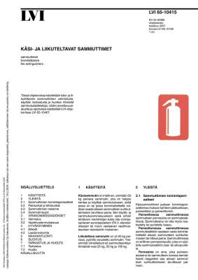 LVI 65-10415, Käsi- ja liikuteltavat sammuttimet