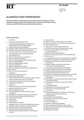 RT 103199, Allianssin yleiset sopimusehdot
