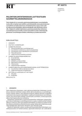 RT 103772, Palontorjuntatekniikan laitteistojen suunnittelukokonaisuus