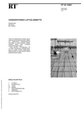 RT 52-10801, Vesikiertoinen lattialämmitys