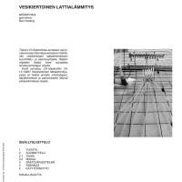 RT 52-10801, Vesikiertoinen lattialämmitys