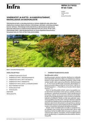RT 85-11204, Viherkatot ja katto- ja kansipuutarhat, kasvillisuus ja kasvualusta
