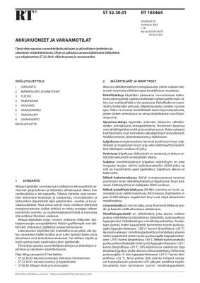 RT 103464, Akkuhuoneet ja varaamotilat