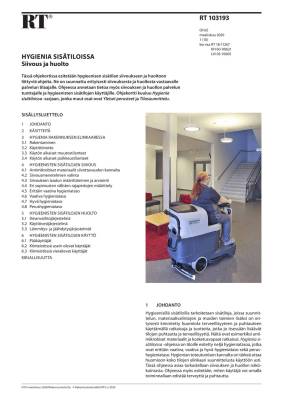 RT 103193, Hygienia sisätiloissa. Siivous ja huolto