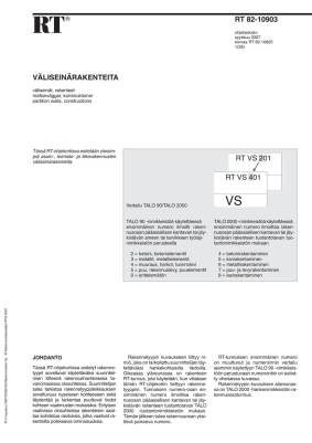 RT 82-10903, Väliseinärakenteita