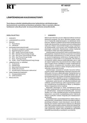 RT 103137, Lämpöenergian kausivarastointi