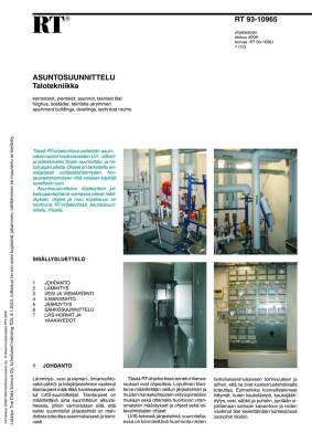 RT 93-10965, Asuntosuunnittelu. Talotekniikka