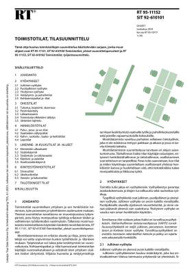 RT 95-11152, Toimistotilat, tilasuunnittelu
