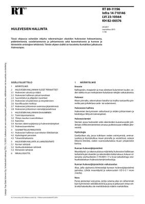 RT 89-11196, Hulevesien hallinta