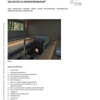 RT 91-11260, Saunan ilmanvaihto, lämmitys, valaistus ja sähköasennukset