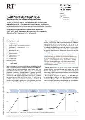 RT 10-11226, Talonrakennushankkeen kulku. Kustannusten muodostuminen ja ohjaus