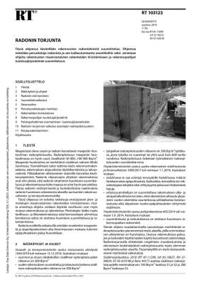 RT 103123, Radonin torjunta