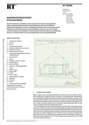 RT 103396, Rakennuspiirustukset. Esitystapaohjeita