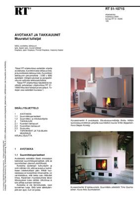 RT 51-10715, Avotakat ja takkauunit. Muuratut tulisijat