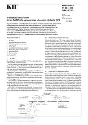 RT 18-11242, Kiinteistönpitokirja. Ennen RakMK A4:n voimaantuloa rakennettu kiinteistö (KP2)