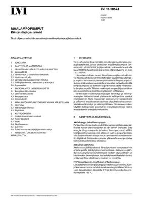 LVI 11-10624, Maalämpöpumput. Kiinteistöjärjestelmät