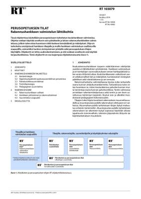 RT 103079, Perusopetuksen tilat. Rakennushankkeen valmistelun lähtökohtia