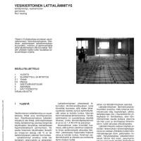 LVI 13-10261, Vesikiertoinen lattialämmitys