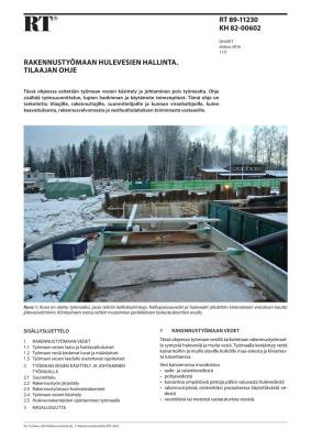 RT 89-11230, Rakennustyömaan hulevesien hallinta. Tilaajan ohje