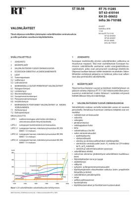 RT 75-11285, Valonlähteet