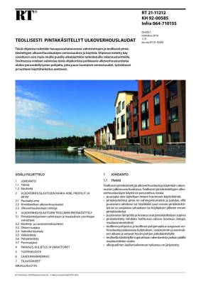 RT 21-11212, Teollisesti pintakäsitellyt ulkoverhouslaudat