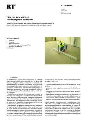 RT 14-11039, Tasaisuuden mittaus. Mittalauta ja kiila -menetelmä