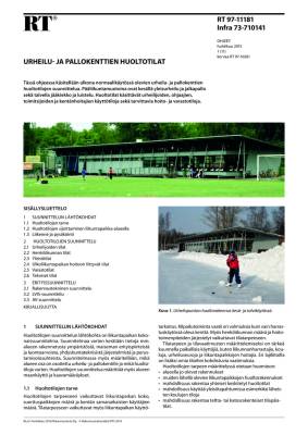 RT 97-11181, Urheilu- ja pallokenttien huoltotilat