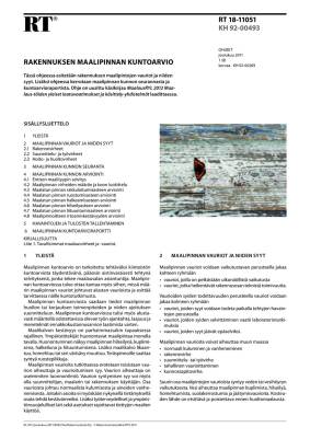 RT 18-11051, Rakennuksen maalipinnan kuntoarvio