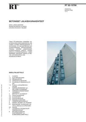 RT 82-10766, Betoniset julkisivurakenteet