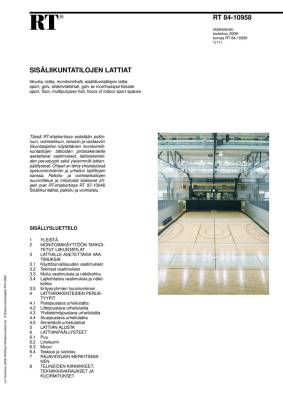 RT 84-10958, Sisäliikuntatilojen lattiat