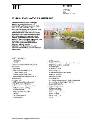 RT 103888, Vesihuoltoverkostojen saneeraus