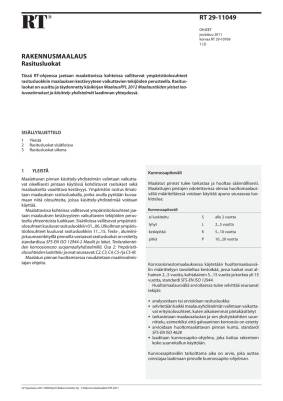 RT 29-11049, Rakennusmaalaus, rasitusluokat