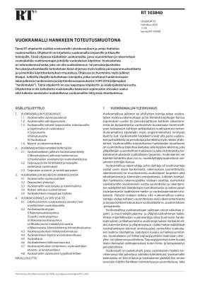 RT 103840, Vuokramalli hankkeen toteutusmuotona