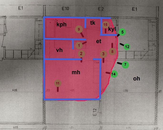 RT 103912, Kosteuskartoitus. Vesivahingot