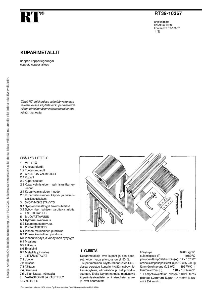 Siirry tuotesivulle RT 39-10367, Kuparimetallit