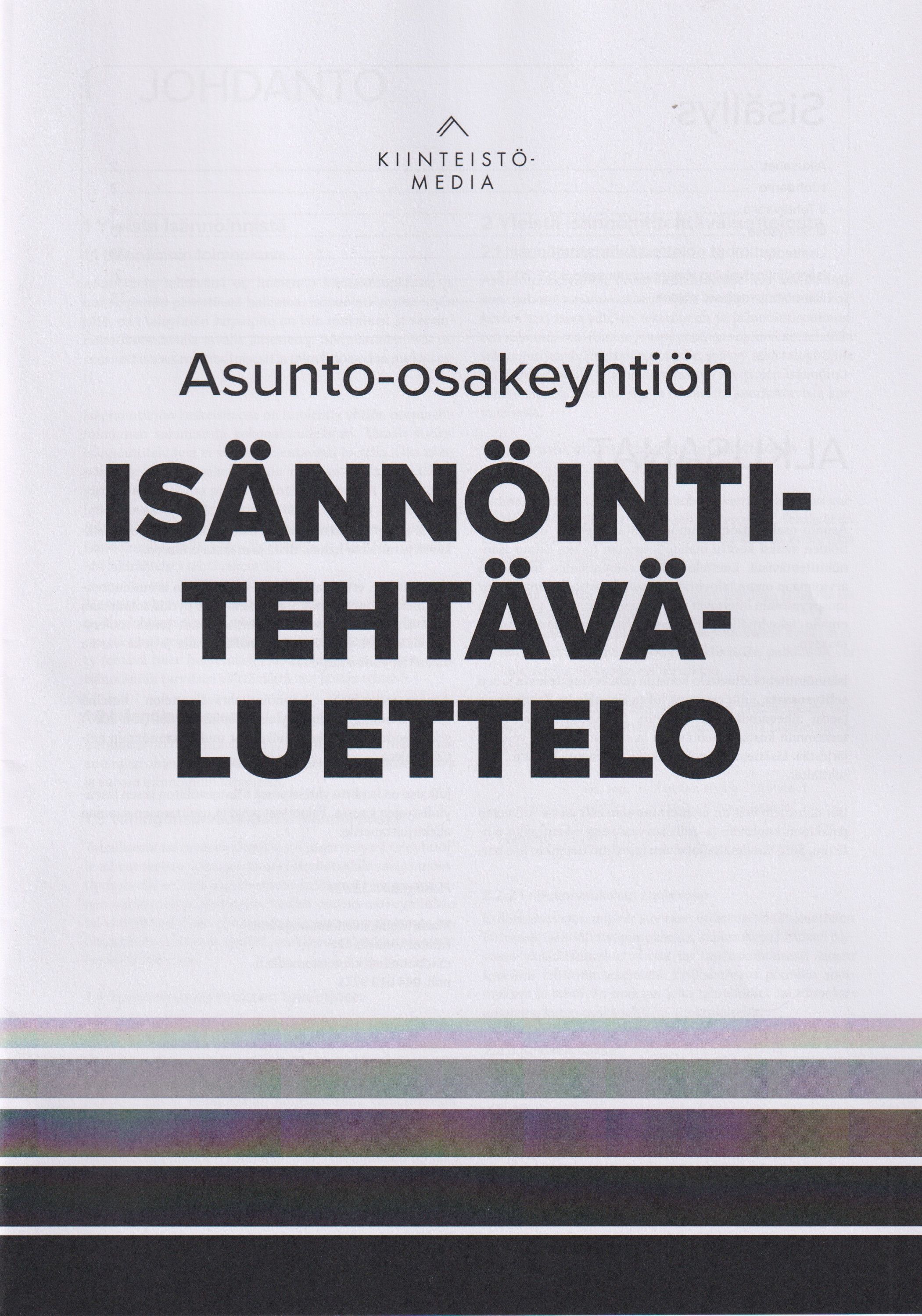 Asunto-osakeyhtiön isännöintitehtäväluettelo